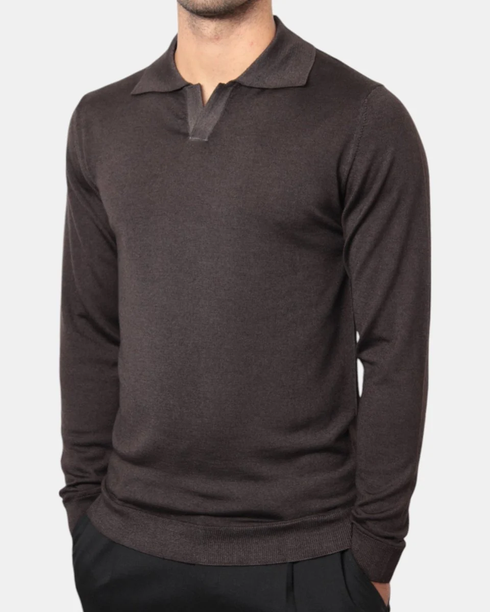 POLO SENZA BOTTONI DANIELE FIESOLI - 33 MORO - immagine 5