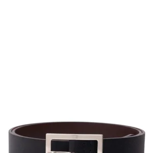 saffiano double in pelle 3 cm - nero/testa di moro