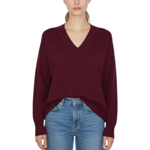 scollo a v invrociato over - burgundy