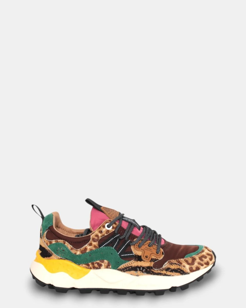 SNEAKERS FLOWER MOUNTAIN MOD. YAMANO 3 - BROWN/MULTI