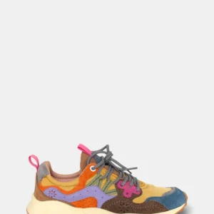 SNEAKERS FLOWER MOUNTAIN MOD. YAMANO 3 - LIGHT BLUE/YELLOW/BROWN