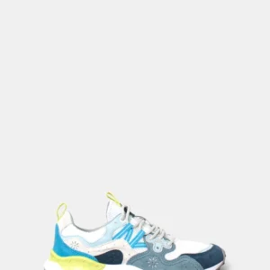 SNEAKERS FLOWER MOUNTAIN MOD. YAMANO 3 - NAVY/WHITE/LIGHT BLUE