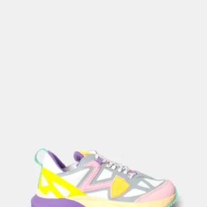 sneakers philippe model mod. rocx low - tp33 mondial tech/blanc rose