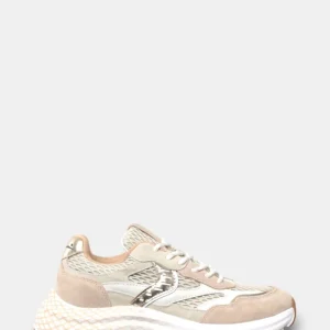 SNEAKERS VOILE BLANCHE MOD. CLUB122. - LIGHT BEIGE/OFF WHITE