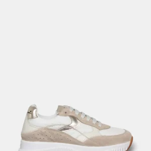 SNEAKERS VOILE BLANCHE MOD. LANA FRESH - LIGHT BEIGE/WHITE