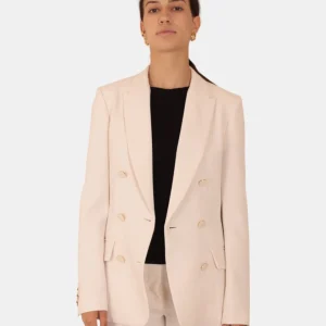 SOLOTRE - Blazer Doppiopetto Panna