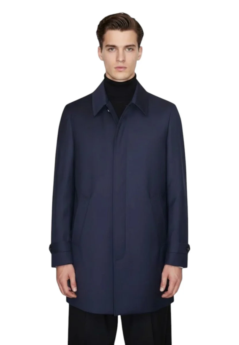 spolverino monopetto - blu