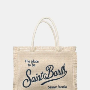 STRAW  BAG WITH HANDLE - 1061 EMB