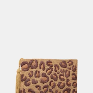 STRAW POUCH - ANIMALIER 12 EMB