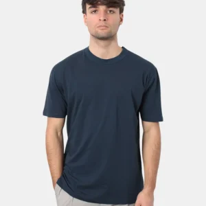 T-SHIRT BELLWOOD BASICA CON COLLO COSTINA - 015 BLU SCURO
