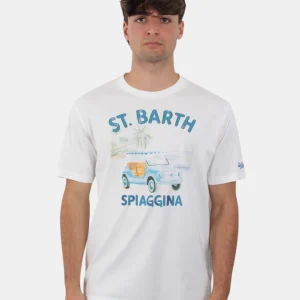 t-shirt classica in cotone - st barth spiaggina 01n