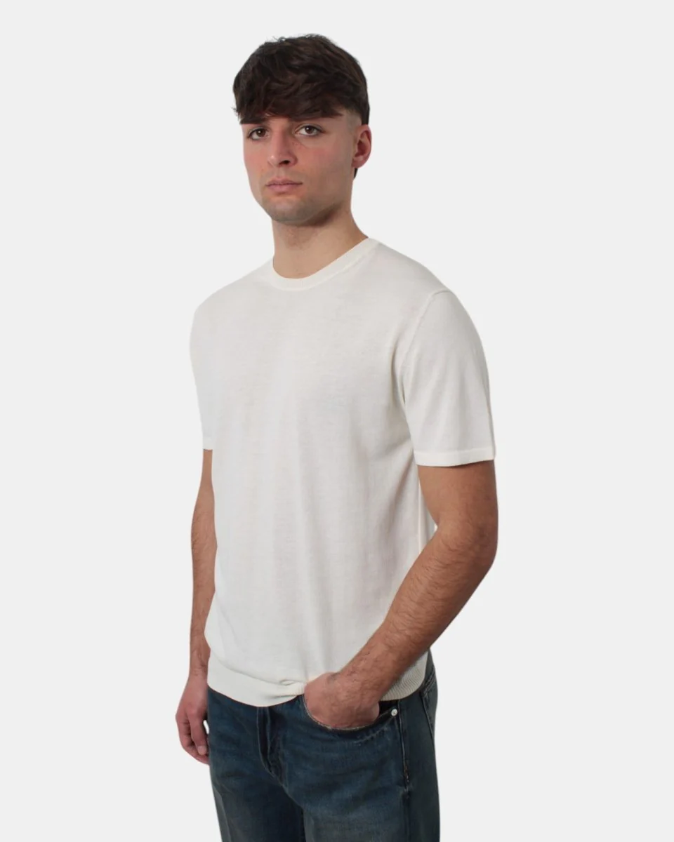 GIROCOLLO MANICA CORTA DANIELE FIESOLI - 0100 PANNA - immagine 3