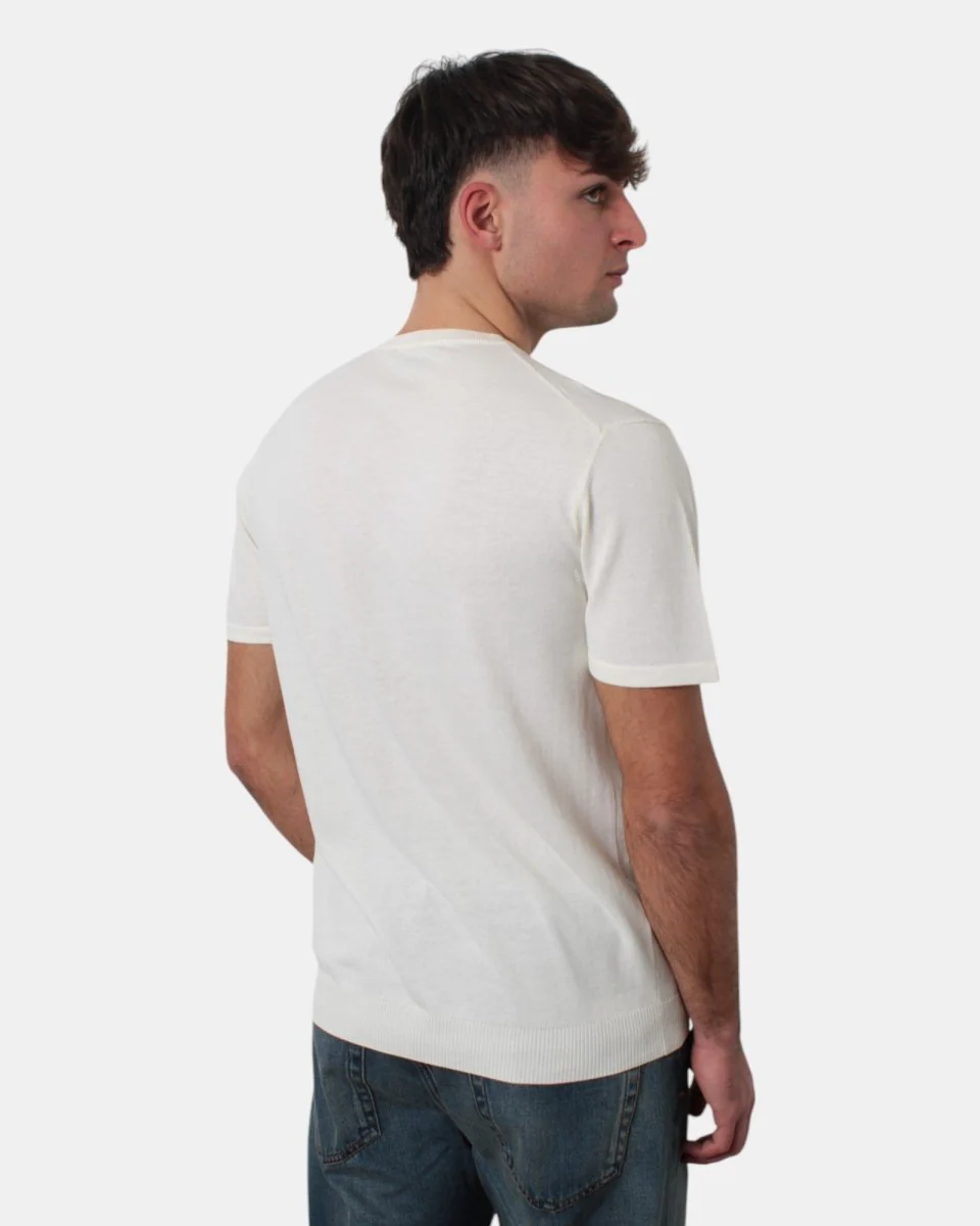 GIROCOLLO MANICA CORTA DANIELE FIESOLI - 0100 PANNA - immagine 4