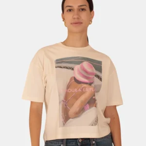 t-shirt donna cream