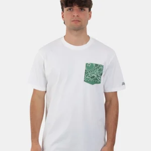 t-shirt in cotone con dettagli stampati - 01n bandanna round 5201