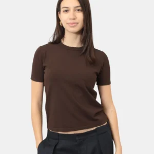 T-shirt roberto collina - b3108 cacao