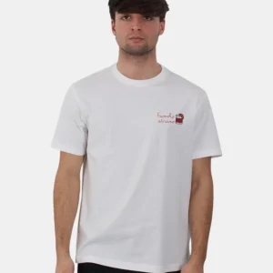 "t-shirt uomo ricamata "famolo strano" 01n – mc2 saint barth"
