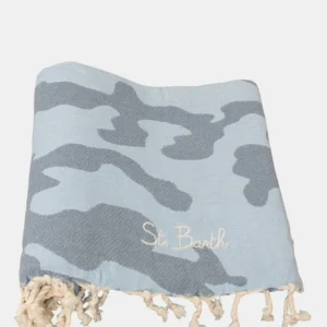 telo mare jacquard con frange - camouflage 61 emb