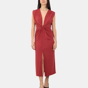 vestito mc2 saint barth midi sarong - 47 brick red