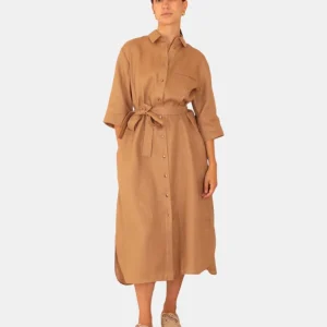 VESTITO MM MAX MARA LEISURE MOD. SALUTE - 008 CAMMELLO