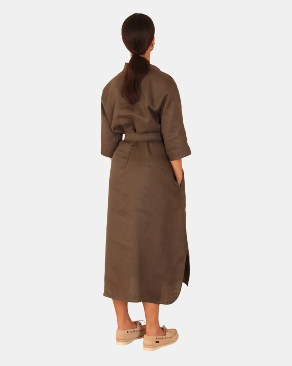 VESTITO MM MAX MARA LEISURE MOD. SALUTE - 009 VERDE SCURO - immagine 4