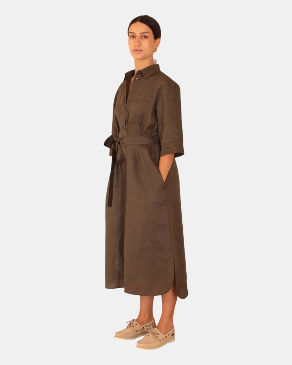 VESTITO MM MAX MARA LEISURE MOD. SALUTE - 009 VERDE SCURO - immagine 3