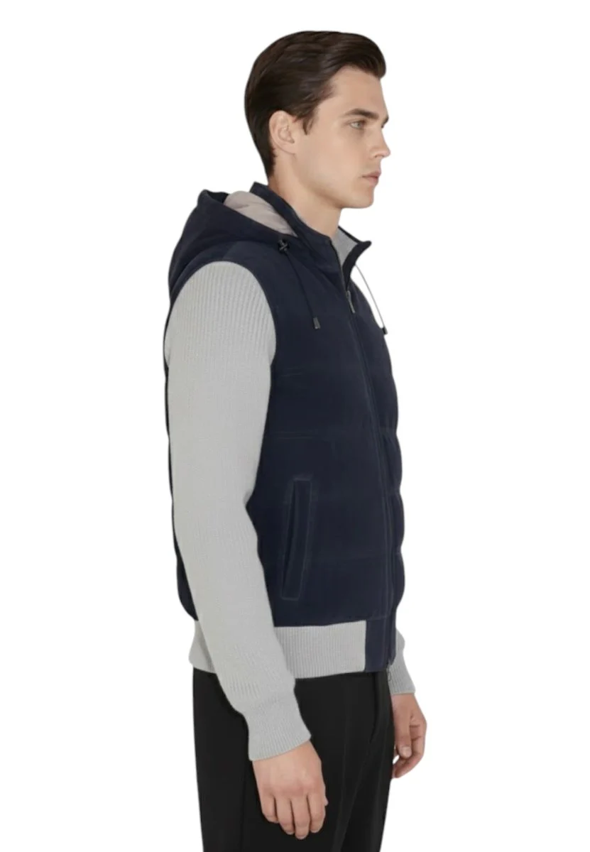 VOLFAGLI - Giacche In Pelle Blu - immagine 3