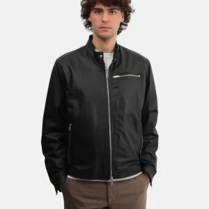 GIUBBOTTO IN PELLE NERO