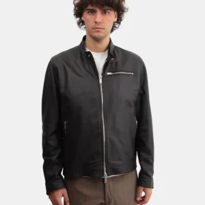 giubbotto in pelle testa di moro - volfagli