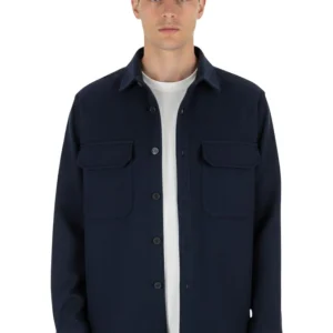 WHITE SAND - Overshirt Blu Navy