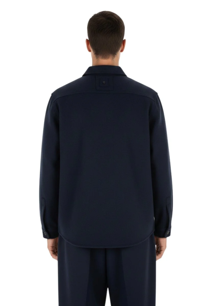 WHITE SAND - Overshirt Blu Navy - immagine 4