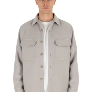 WHITE SAND - Overshirt Grigio Chiaro