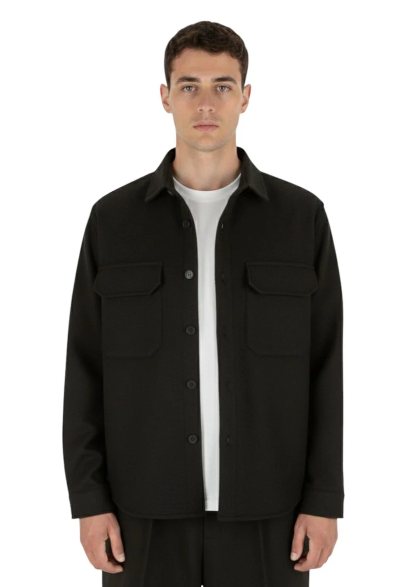 WHITE SAND - Overshirt Nero