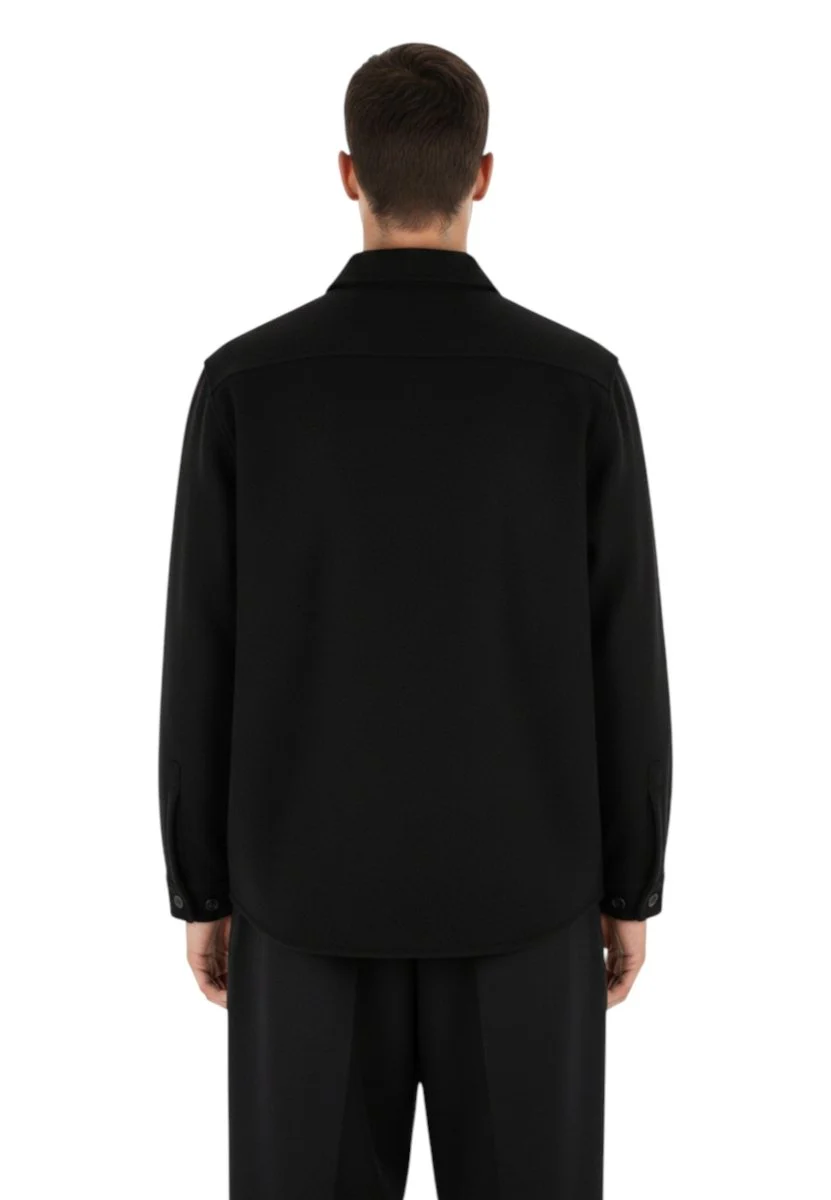 WHITE SAND - Overshirt Nero - immagine 4